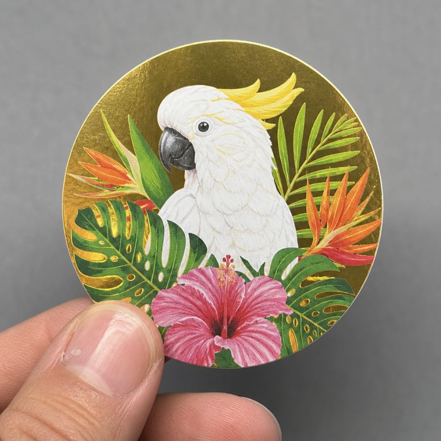 Sticker en vinilo metalizado
