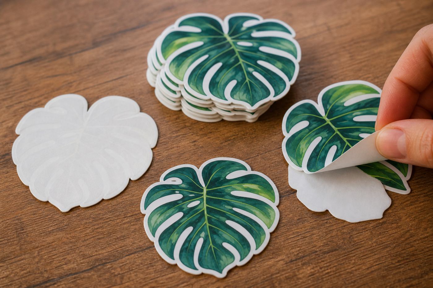 Stickers de vinilo cortados con la forma del diseño