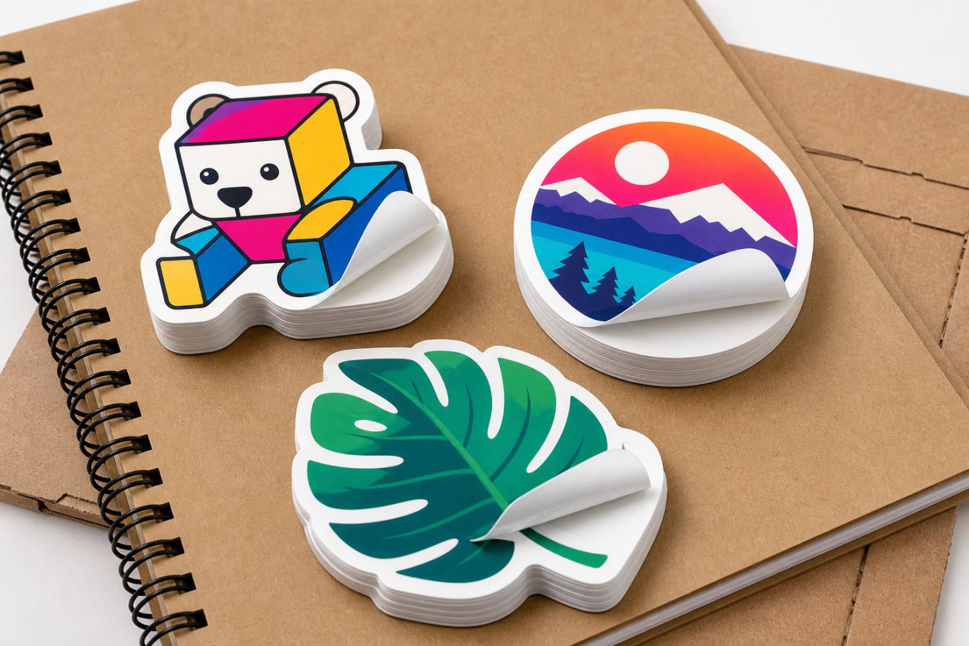 Stickers a todo color recortados a forma