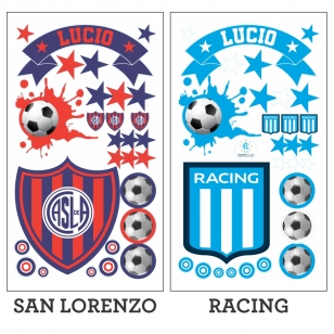 Stickers Vinilos Fútbol Equipos Primera